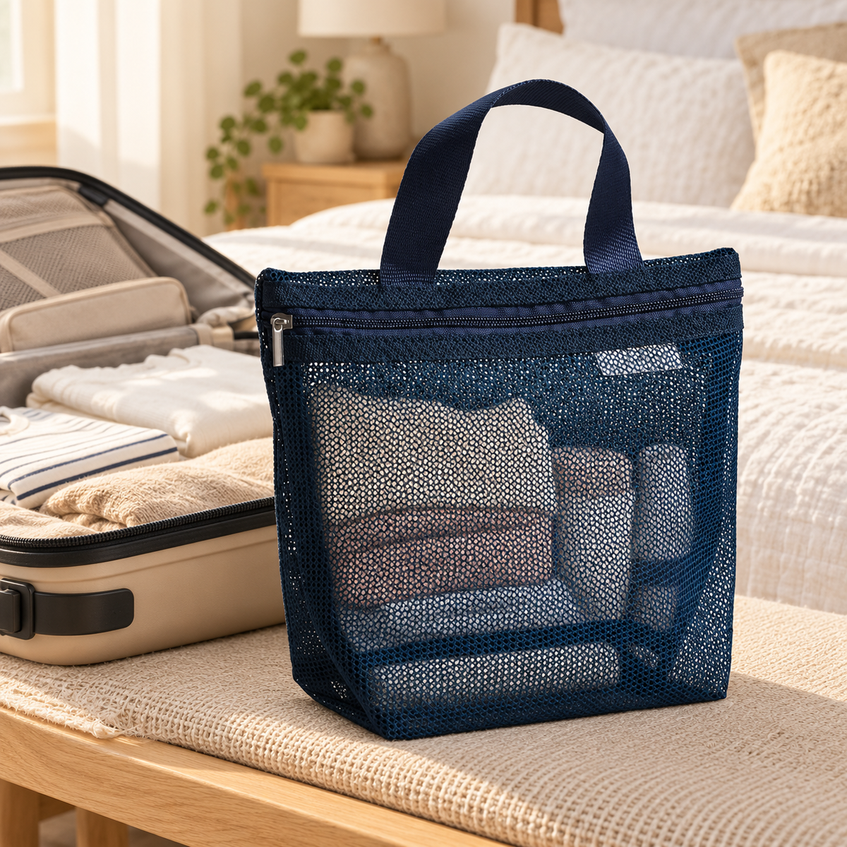 Large-Capacity Mesh Travel Organizer Bag
