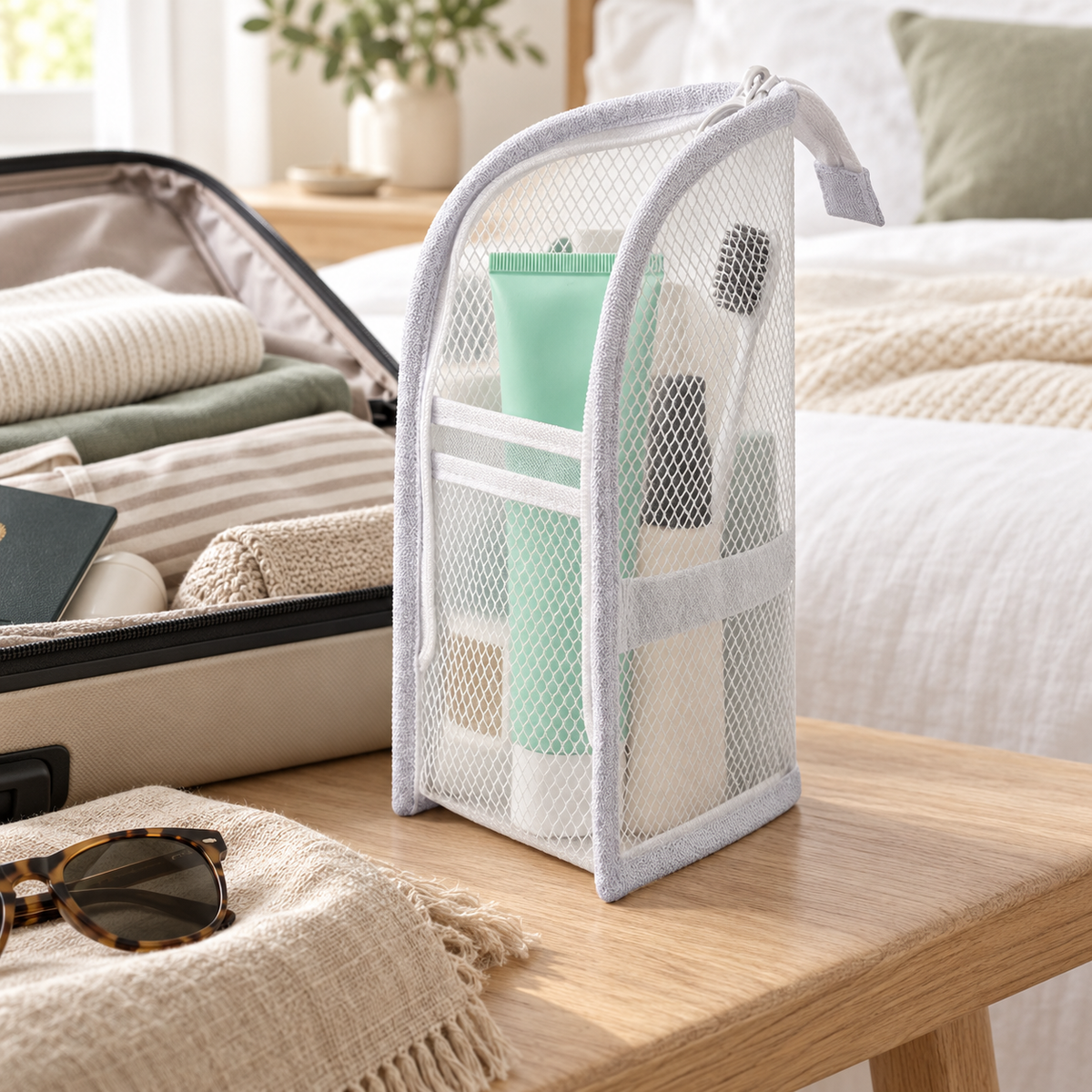 Large-Capacity Standing Travel Toiletry Bag