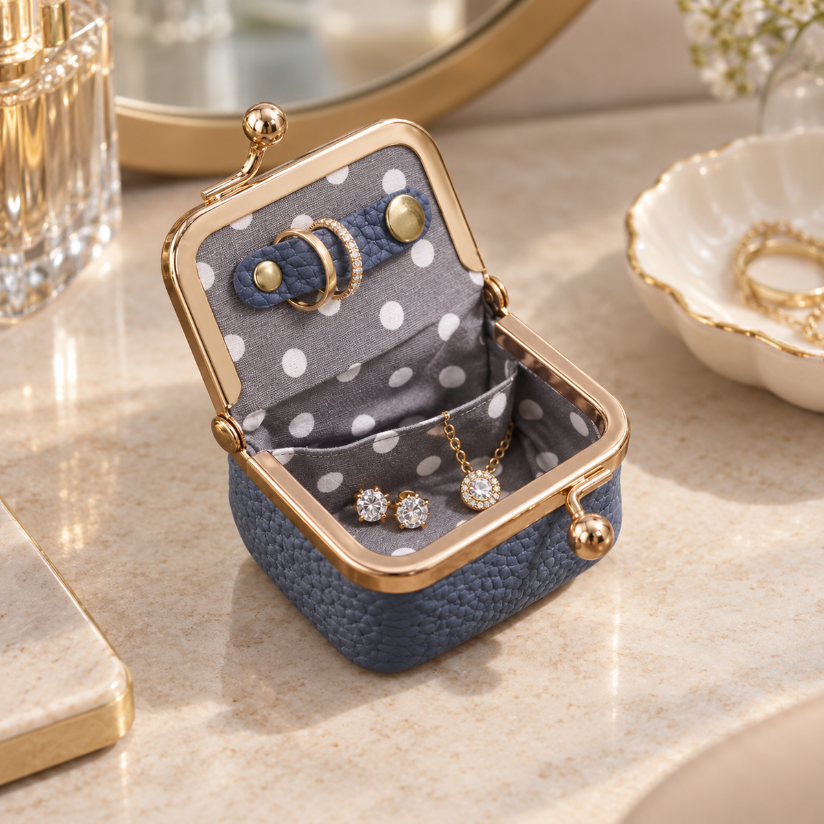 Mini Leather Jewelry Coin Purse