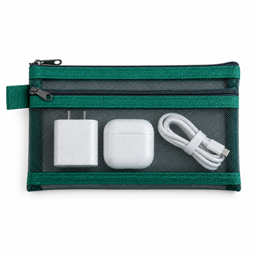 Transparent Mesh Tech Organizer Pouch