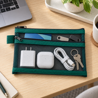 Transparent Mesh Tech Organizer Pouch
