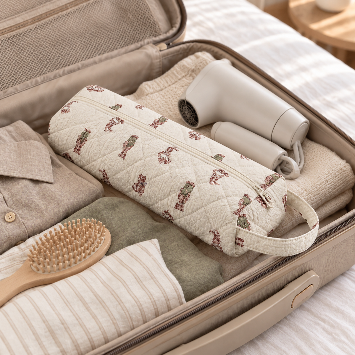 Floral Hair Tool Travel Case