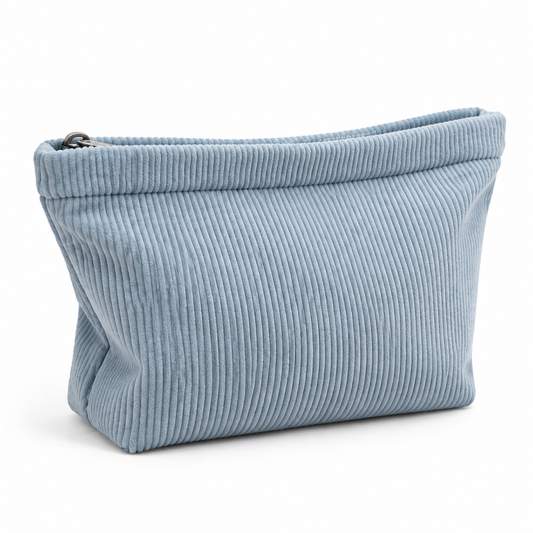 Soft Corduroy Cosmetic Organizer Bag