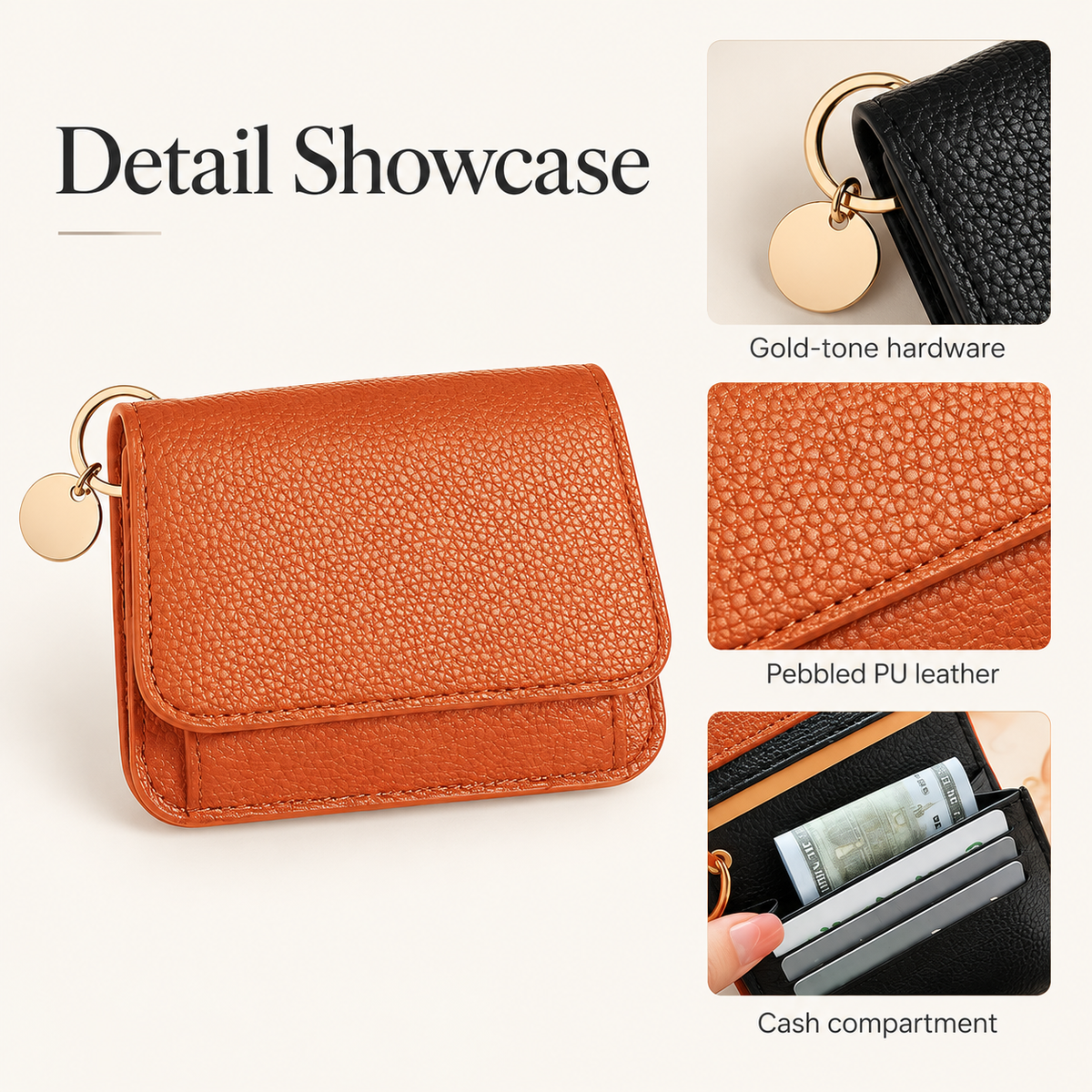 Women’s Elegant Minimalist Trifold Wallet