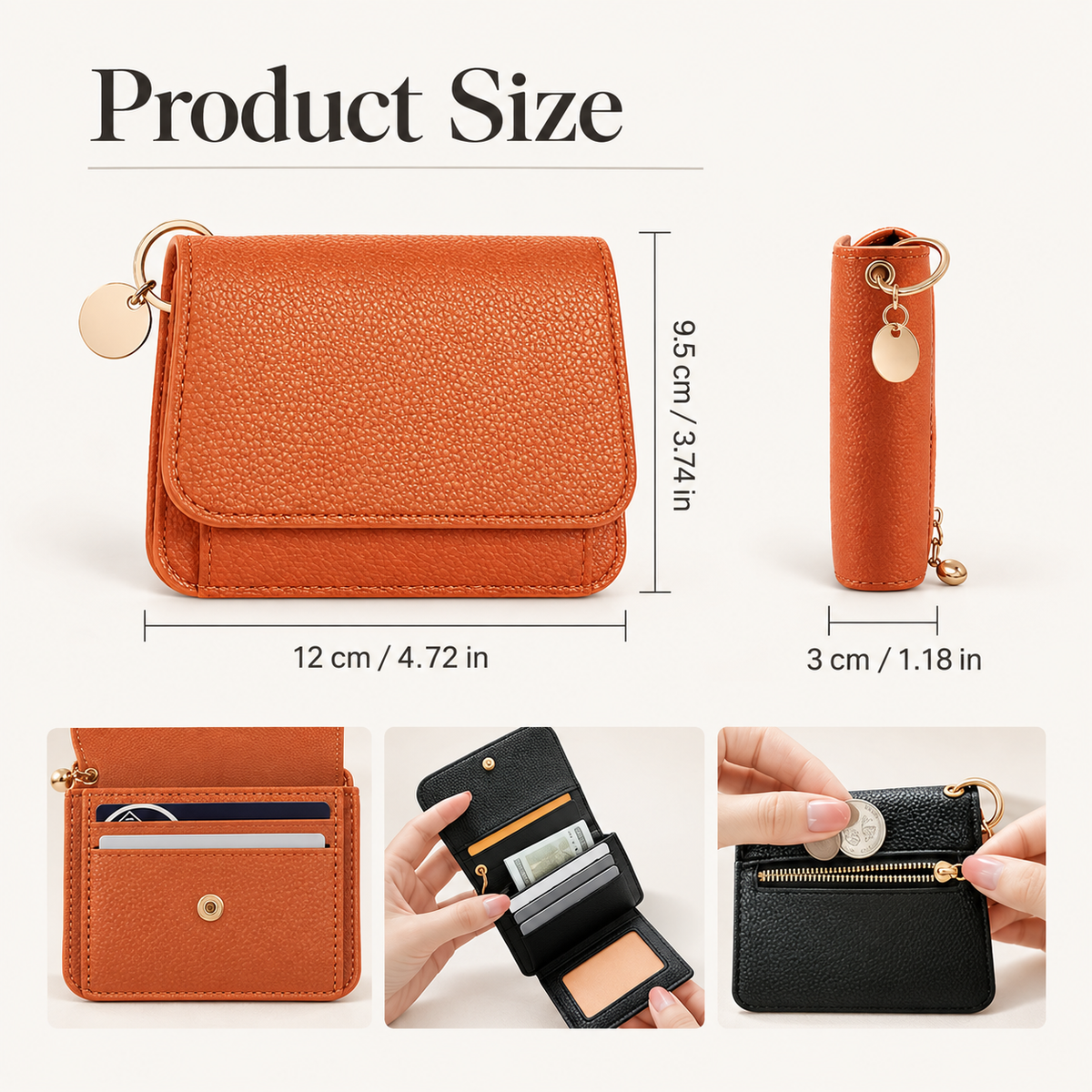 Women’s Elegant Minimalist Trifold Wallet